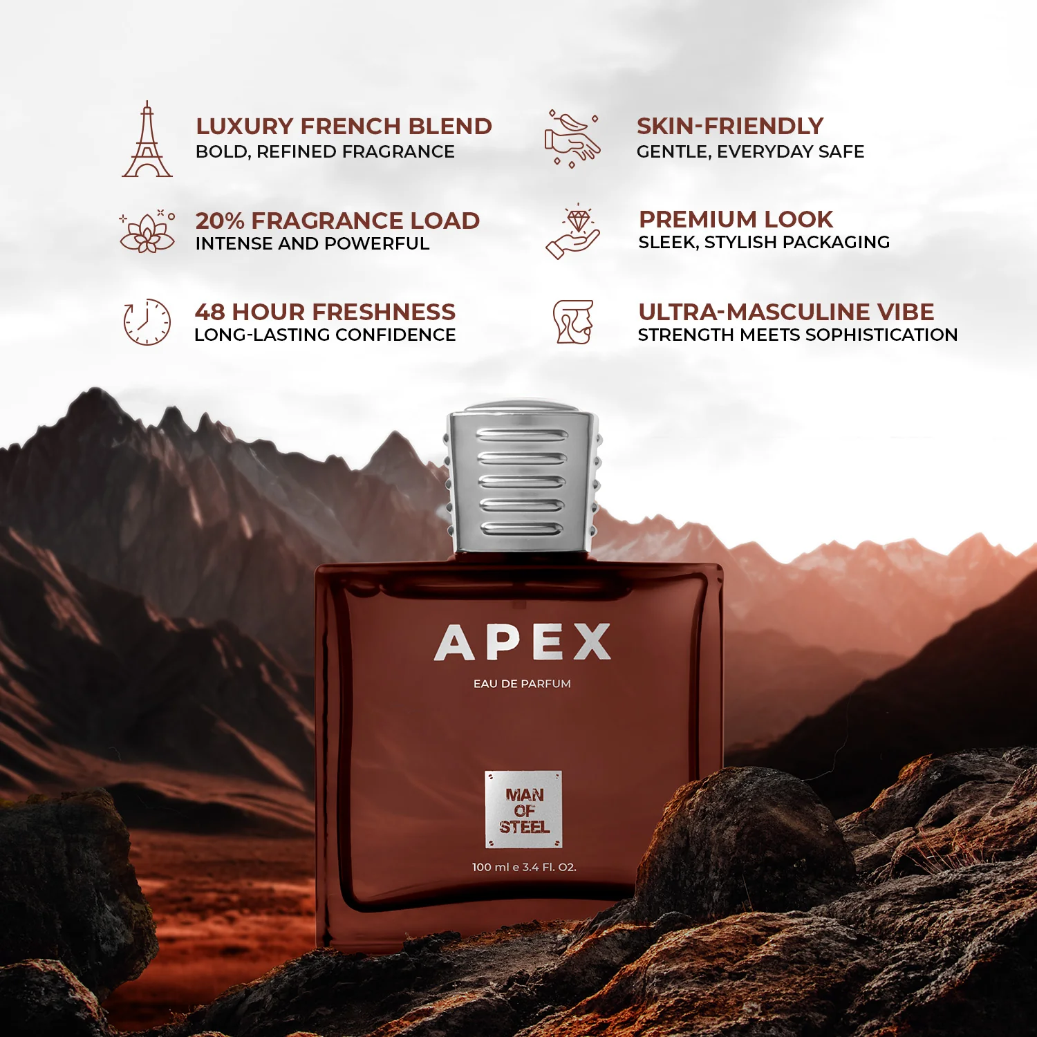 Apex Perfume 100ml - Man of Steel - Image 4