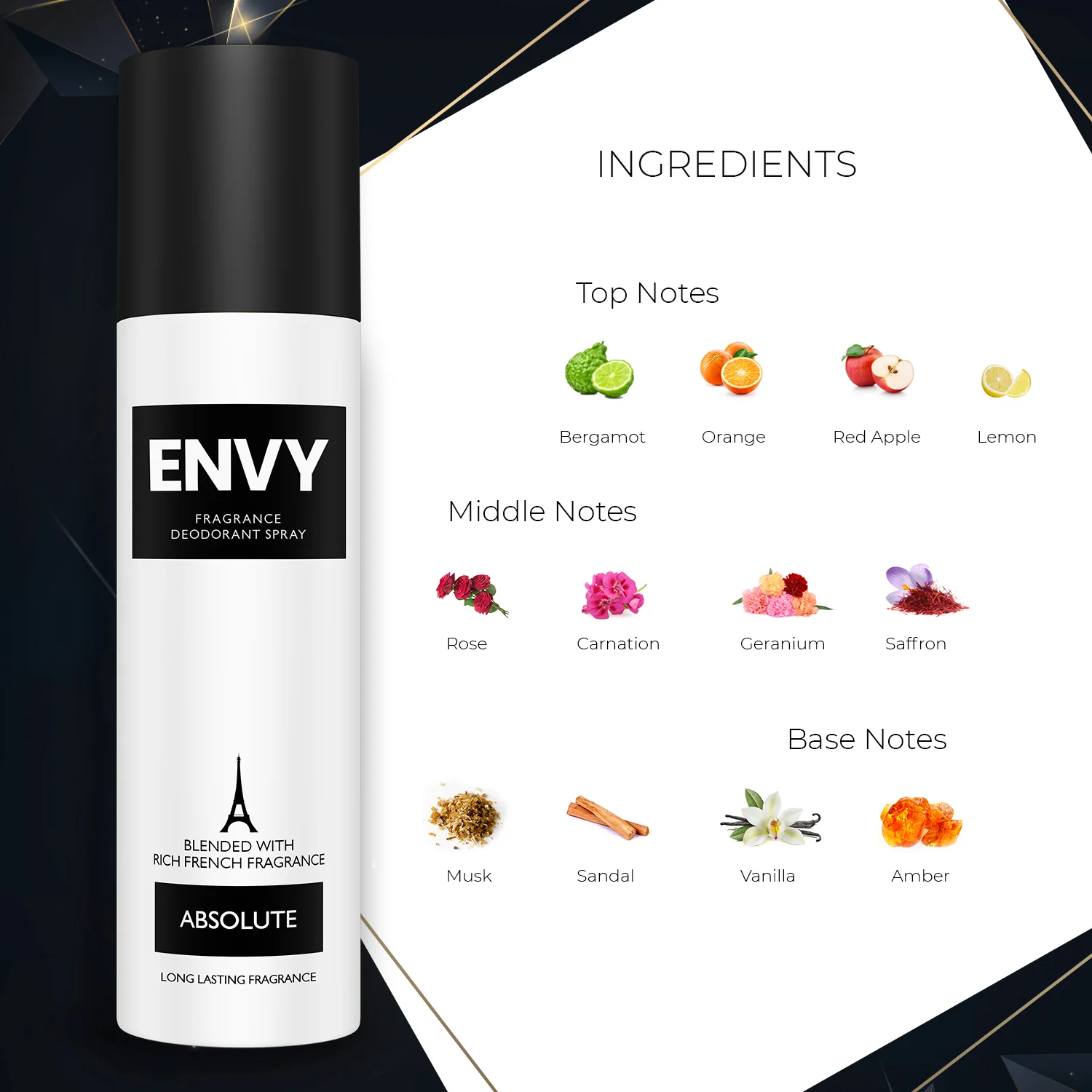 ENVY Absolute Deodorant For Men - 120ml - Image 4