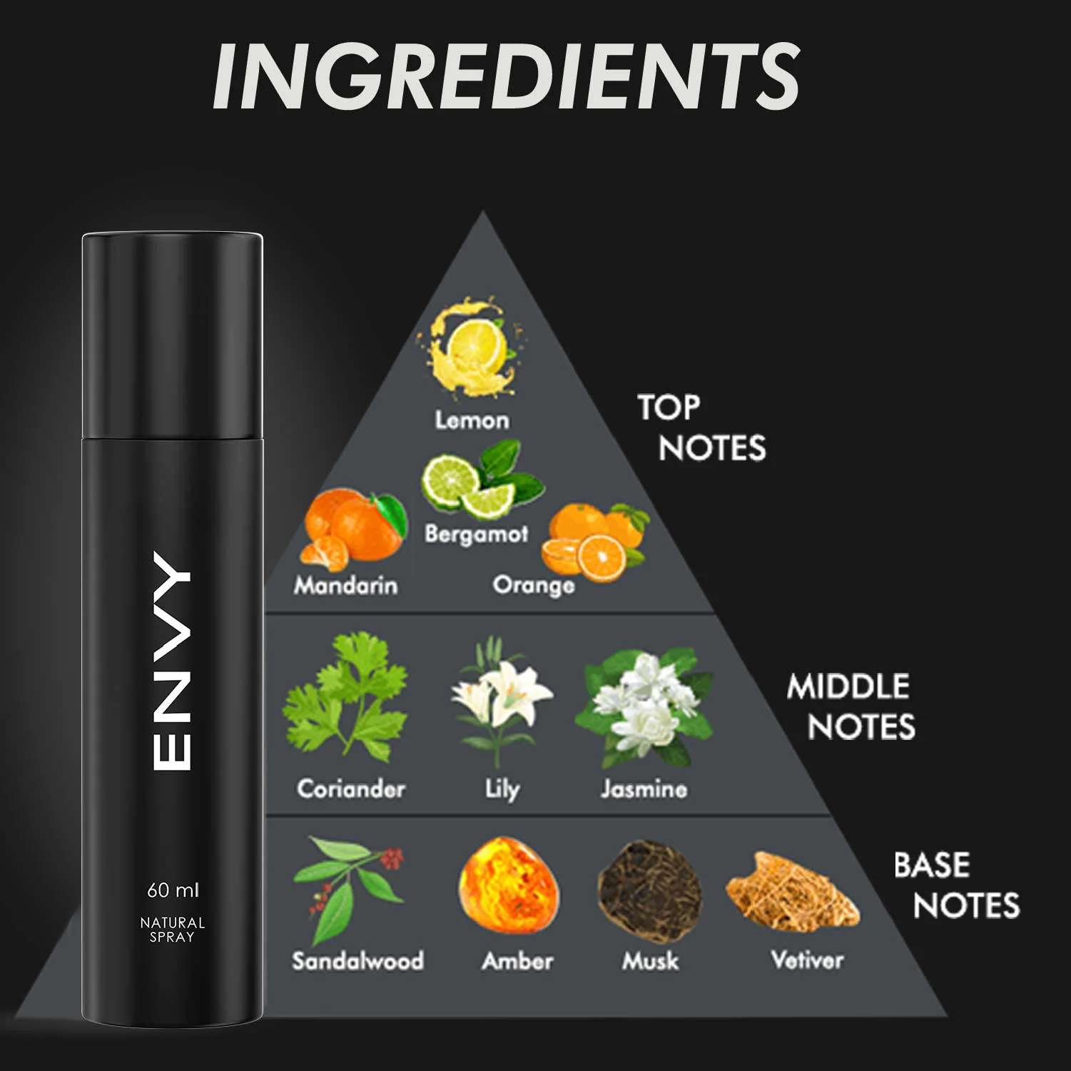 ENVY Black & White natural Spray Perfume for Men & Women EDP -120ml - Image 8