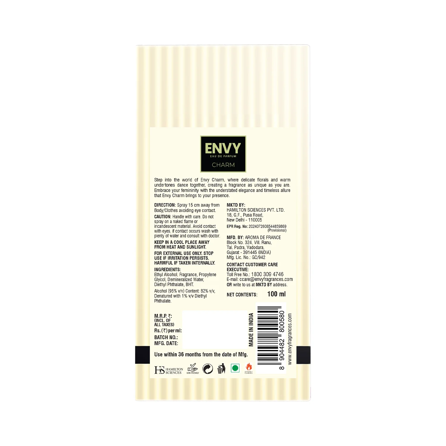 ENVY Charm Perfume For Women - 100ml - Image 6