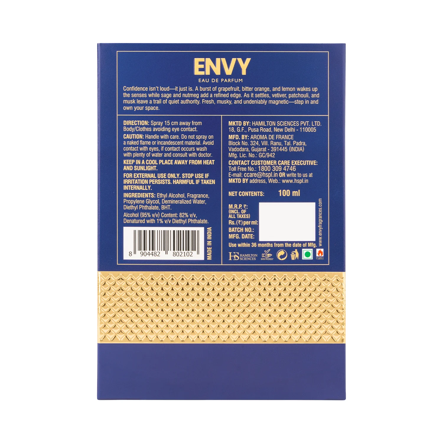 Envy EMINENCE Perfume for Men - 100ml - Image 8