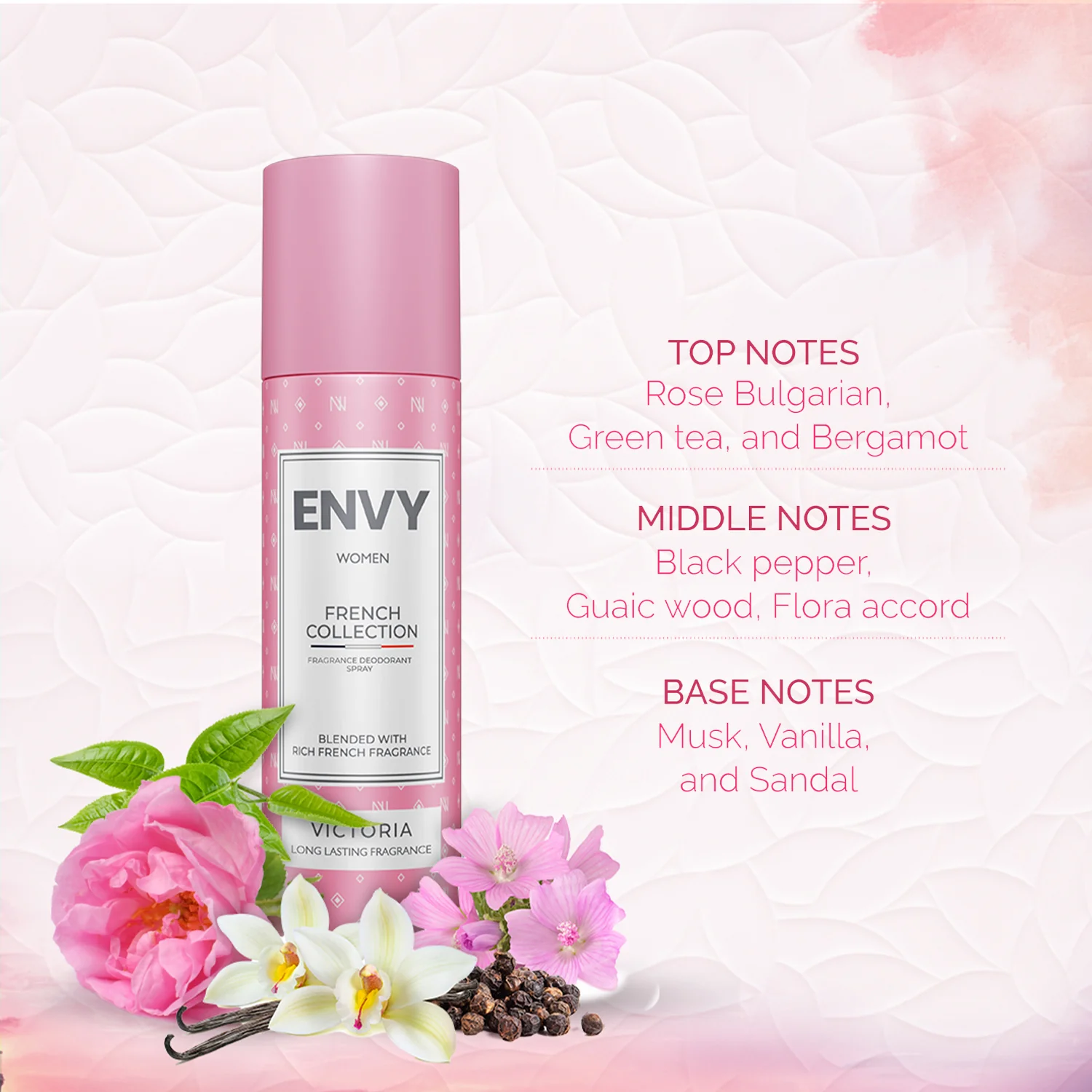 ENVY French Victoria Deodorant For Women - 120ml - Image 3