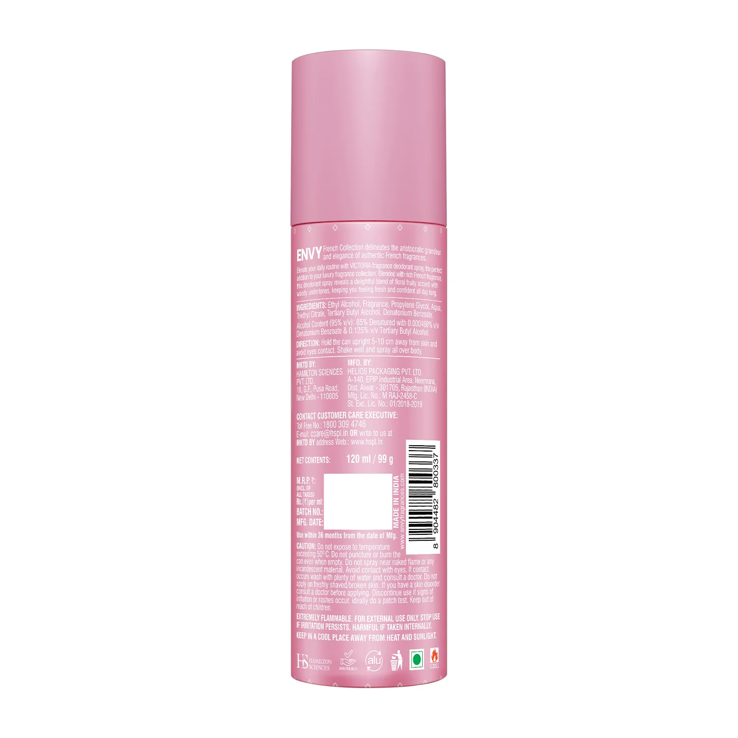 ENVY French Victoria Deodorant For Women - 120ml - Image 7