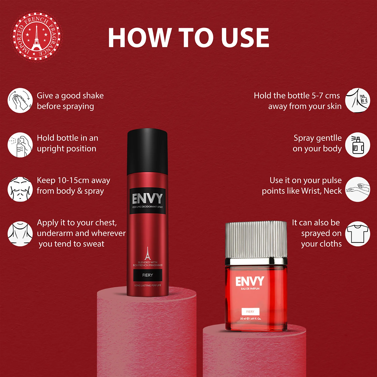 ENVY Gift Pack Fiery Deo & Perfume -170ml - Image 3