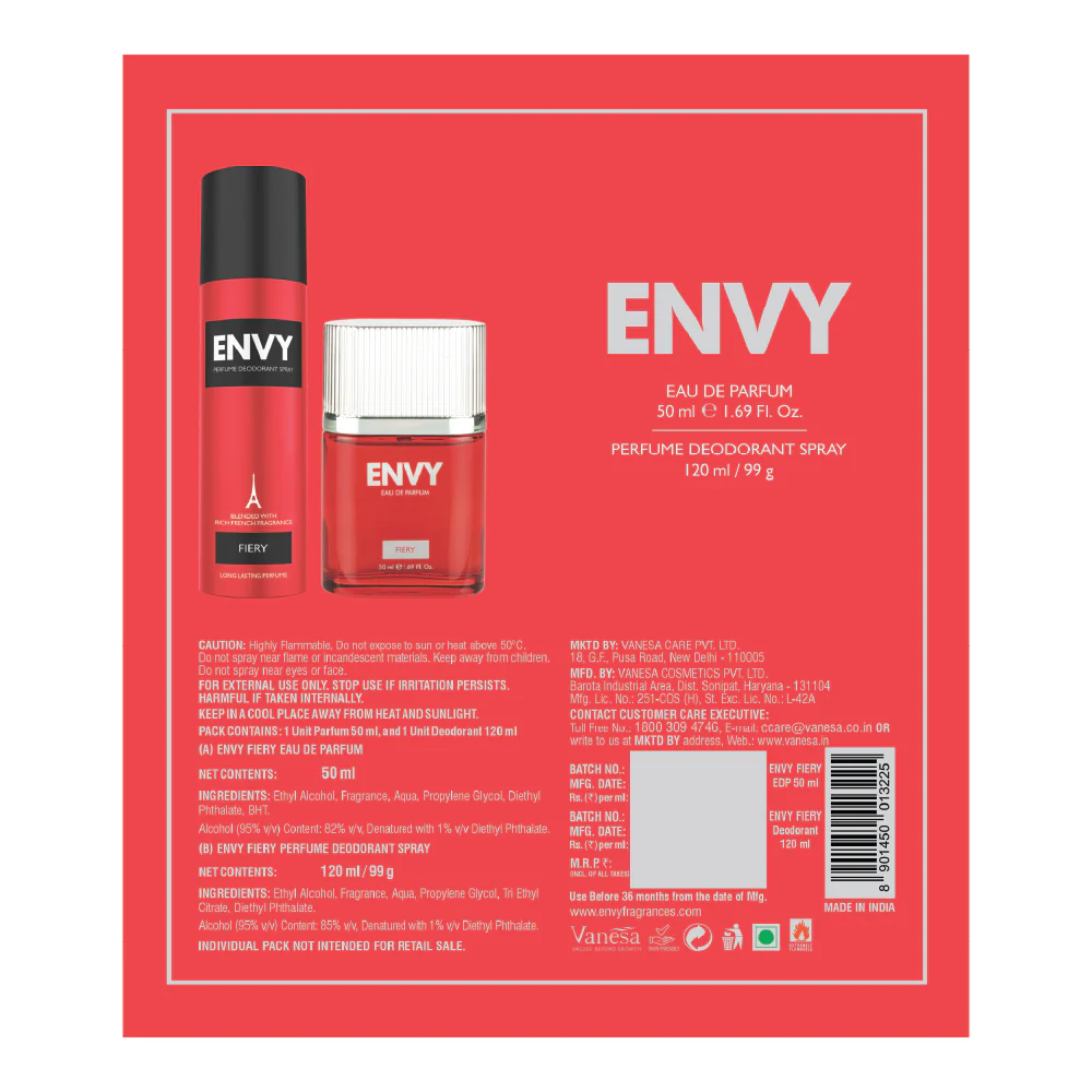 ENVY Gift Pack Fiery Deo & Perfume -170ml - Image 6