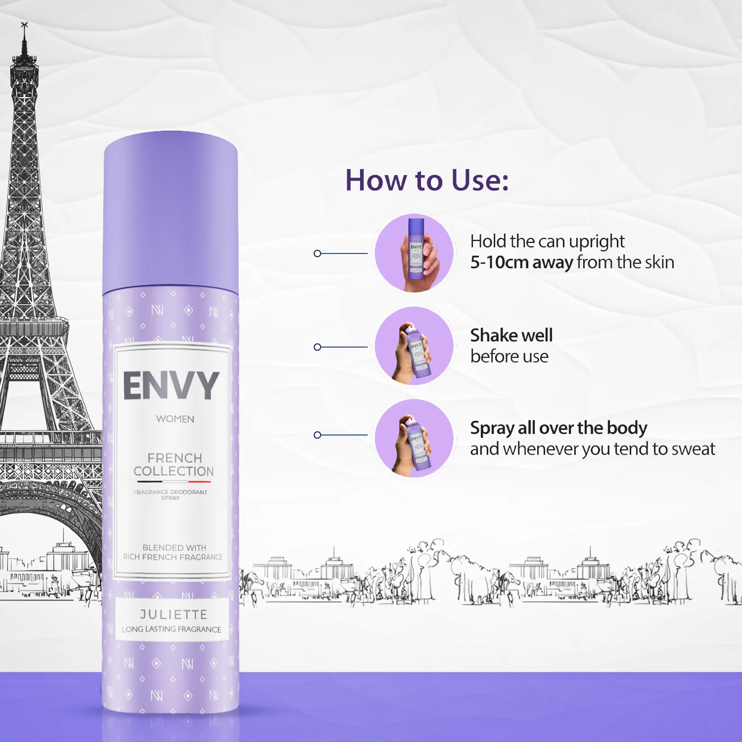 ENVY Juliette Deodorant For Women -120ml - Image 4