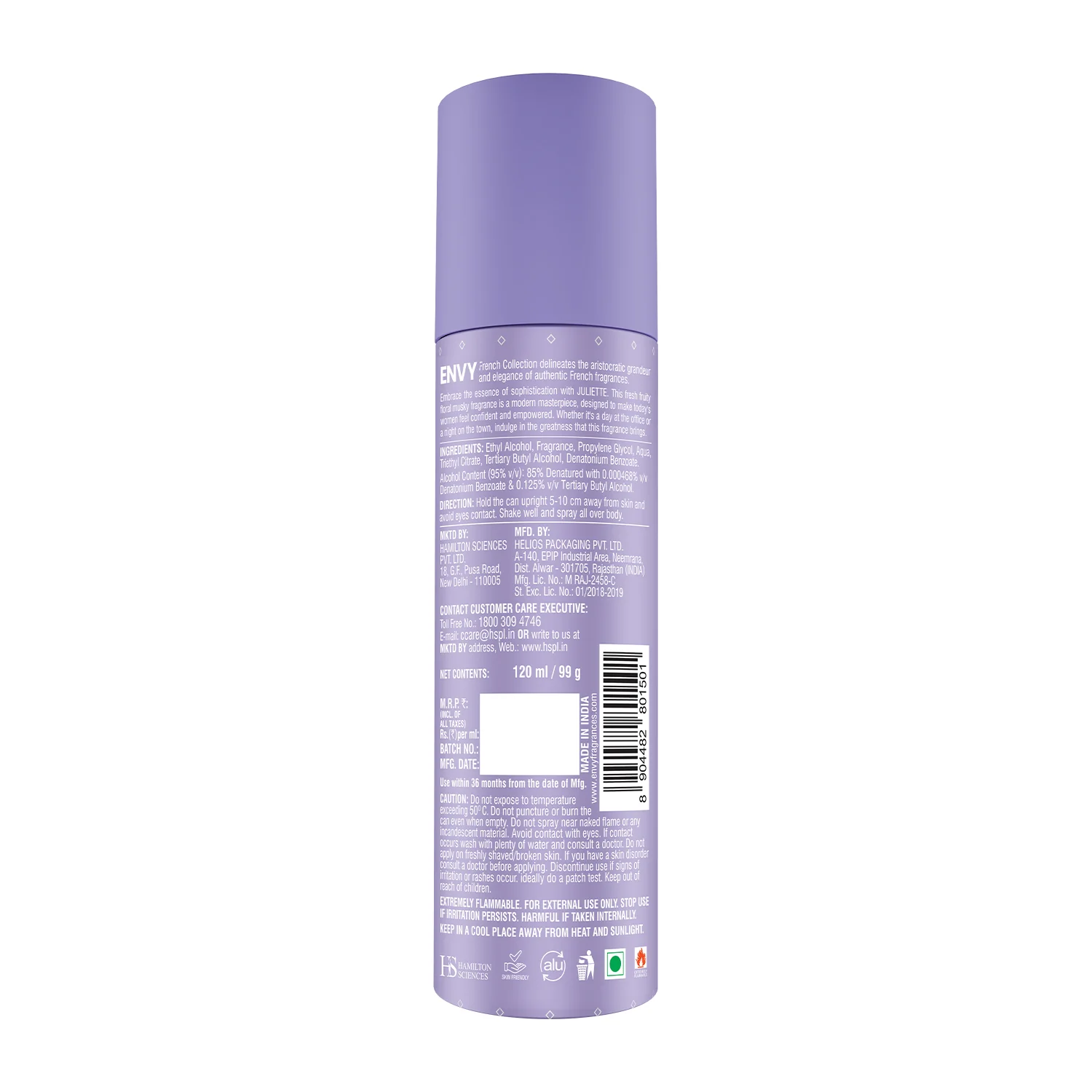 ENVY Juliette Deodorant For Women -120ml - Image 6
