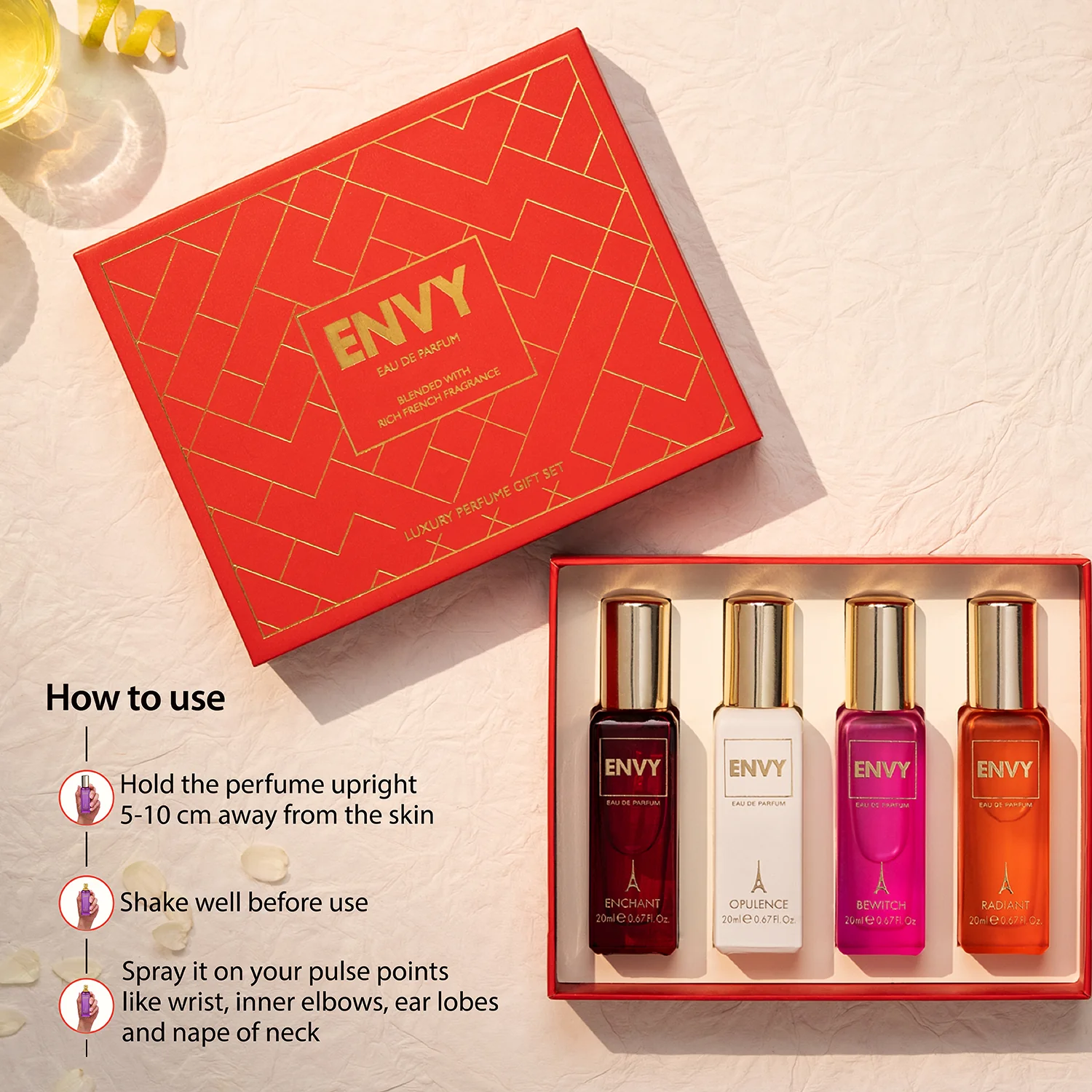 ENVY Luxury Perfume Gift Set for Women (Pack of 2) - 4x20ml Each - Image 5