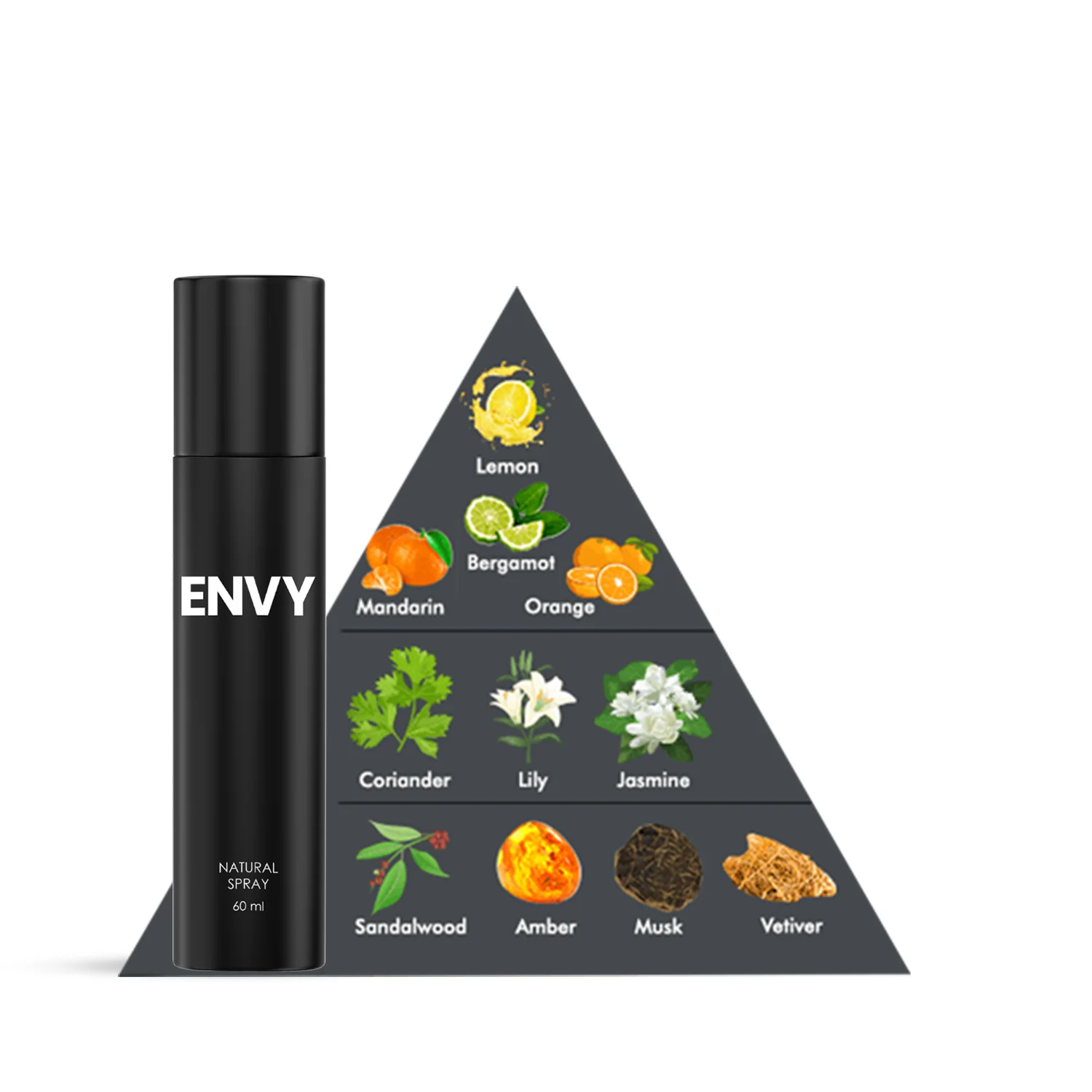 ENVY Natural Spray Perfume For Men (Pack of 2) - 60ml Each - Image 4