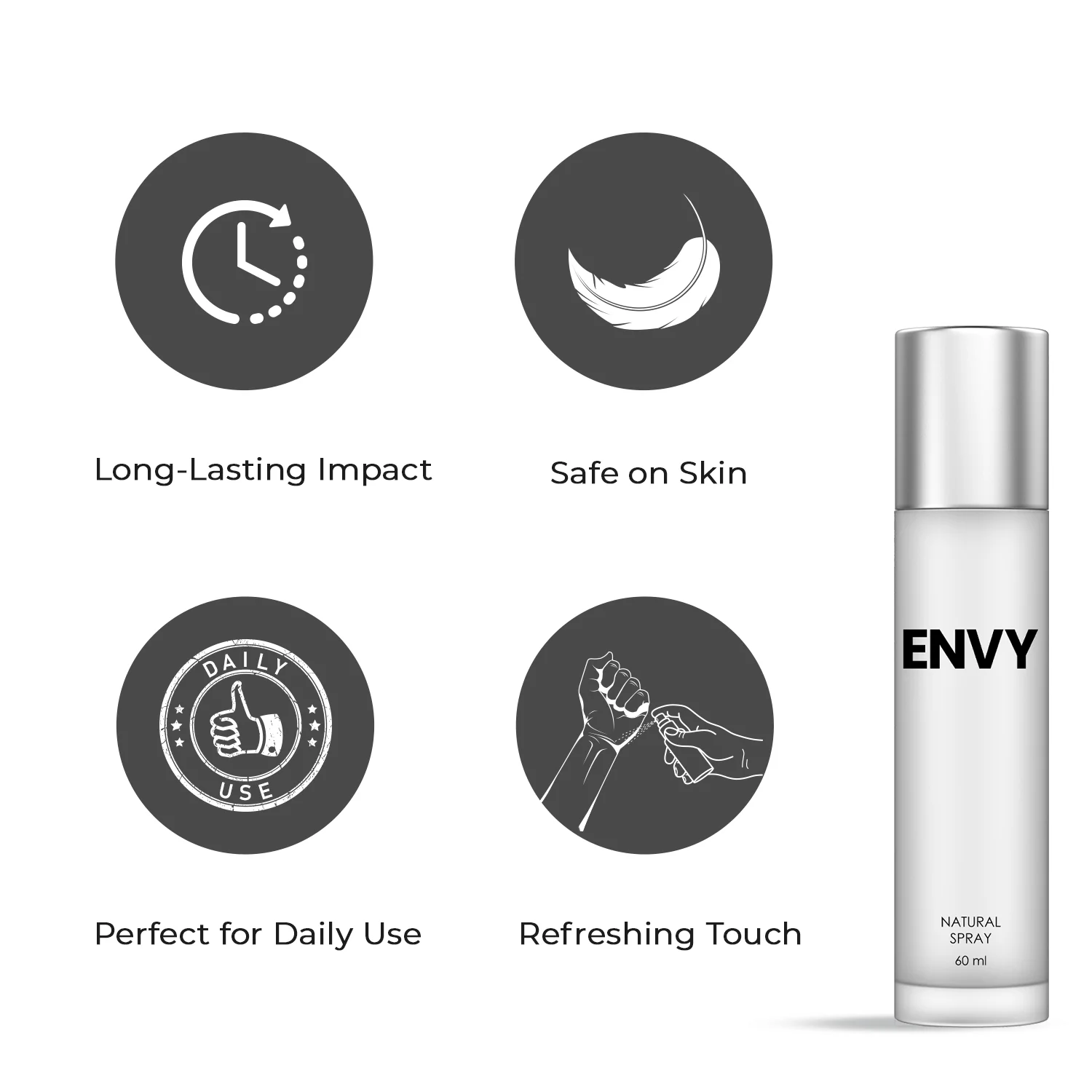 ENVY Natural Spray Perfume For Women (Pack of 3) - 60ml Each - Image 6