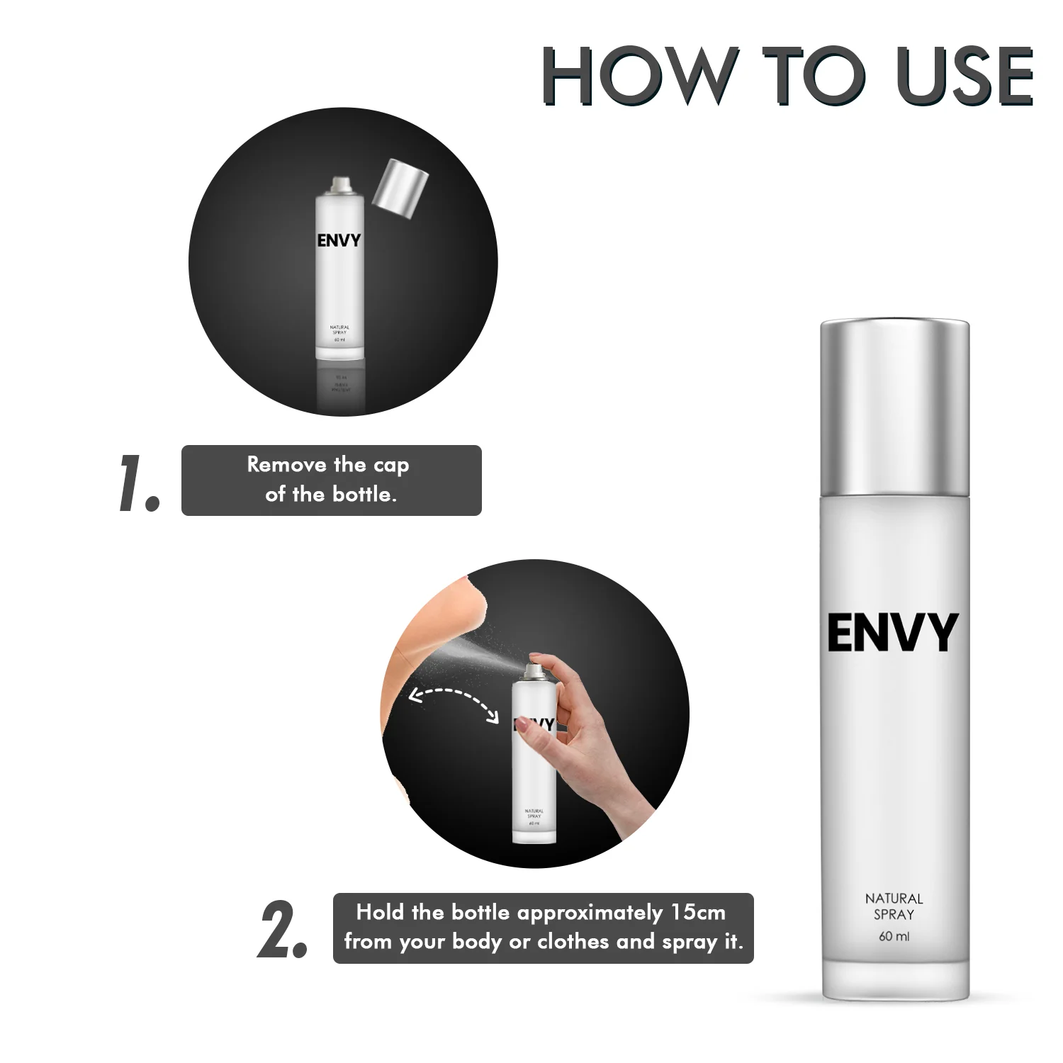 ENVY Natural Spray Perfume For Women (Pack of 3) - 60ml Each - Image 7