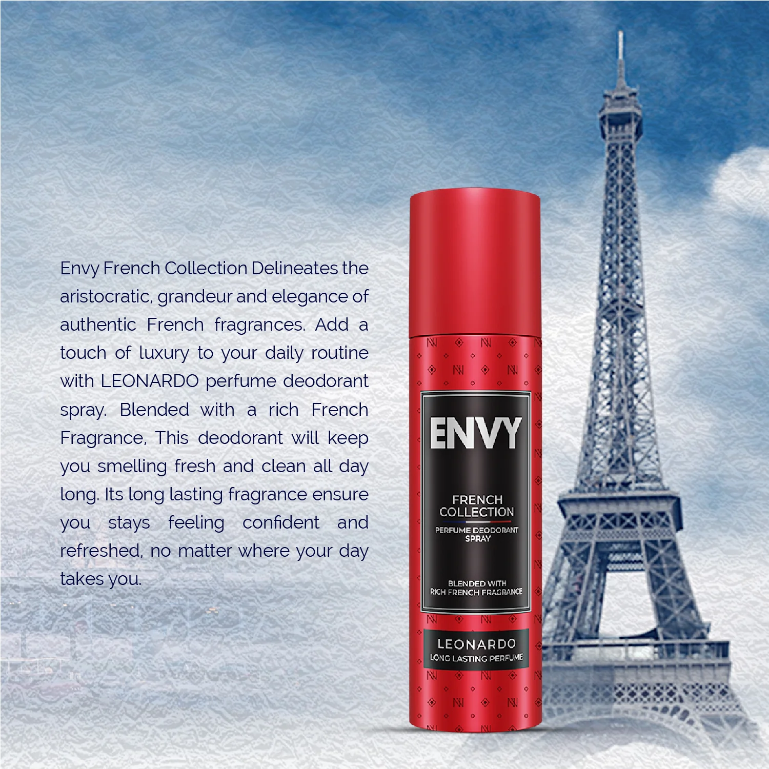 ENVY Pack of 3 Deos for men (Arnold + George + Leonardo) - 120ml Each - Image 3