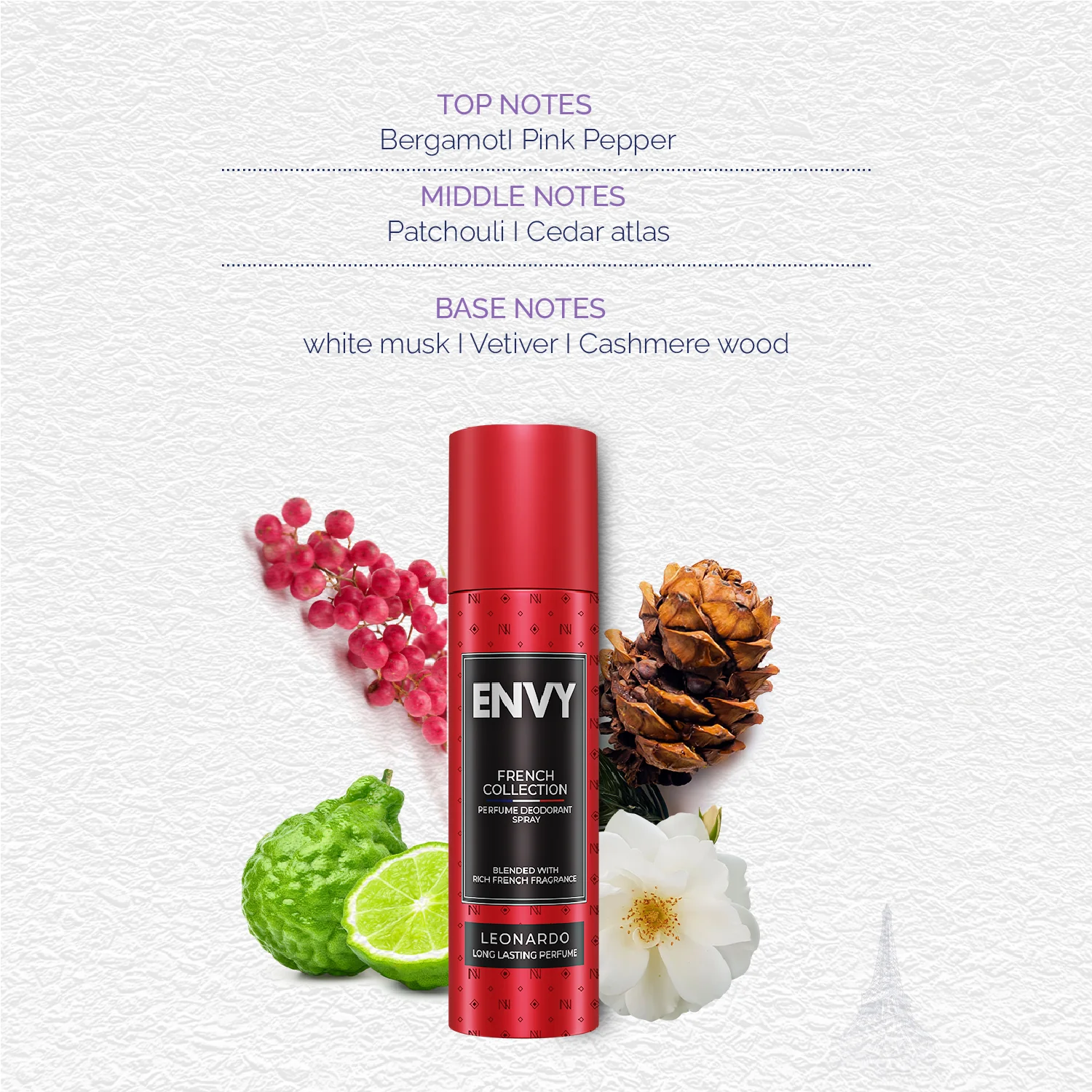 ENVY Pack of 3 Deos for men (Arnold + George + Leonardo) - 120ml Each - Image 5