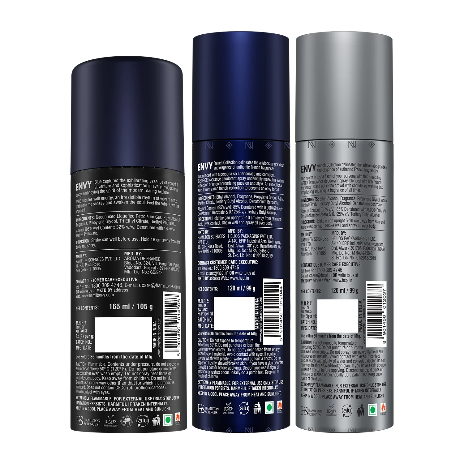 ENVY Pack of 3 Deos for men (Arnold 120ml + George 120ml + Vibe 165ml) - Sale - Image 8