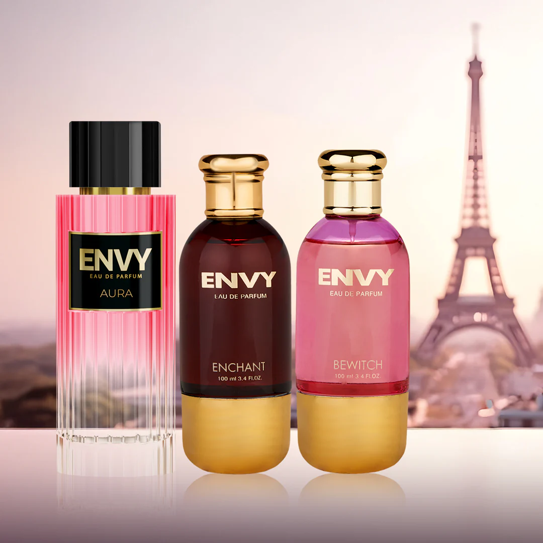 Envy Pack of 3 Women's Perfume (Enchant + Bewitch + Aura) - 100ML Each