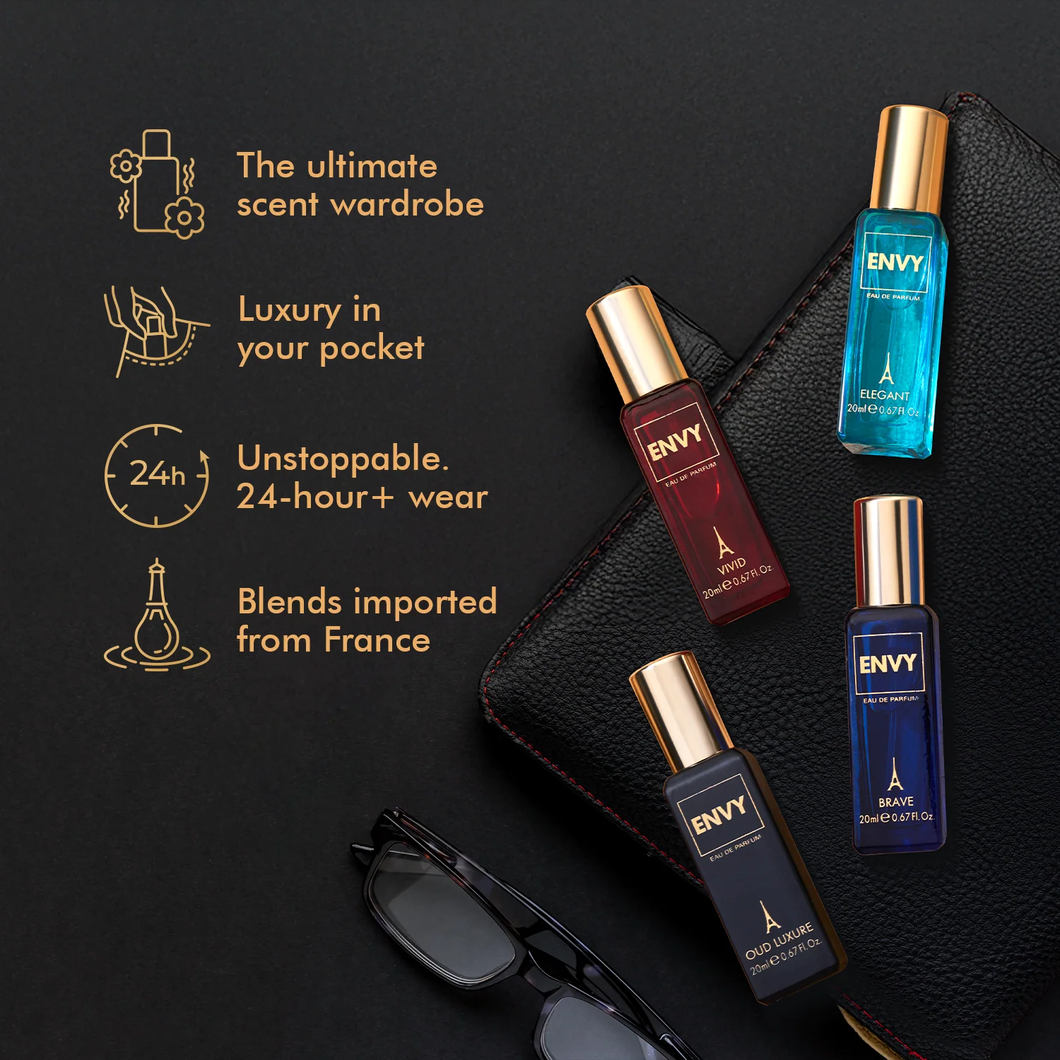 ENVY Luxury Perfume Gift Set for Men - 4x20ml - Image 3