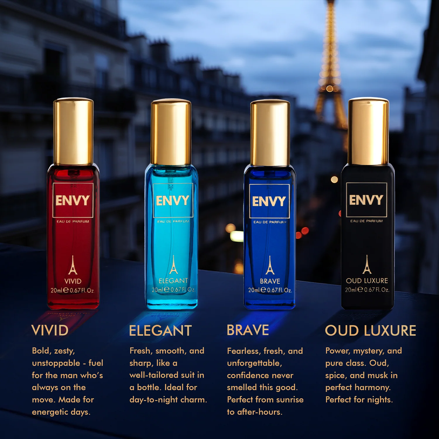 ENVY Luxury Perfume Gift Set for Men - 4x20ml - Image 4