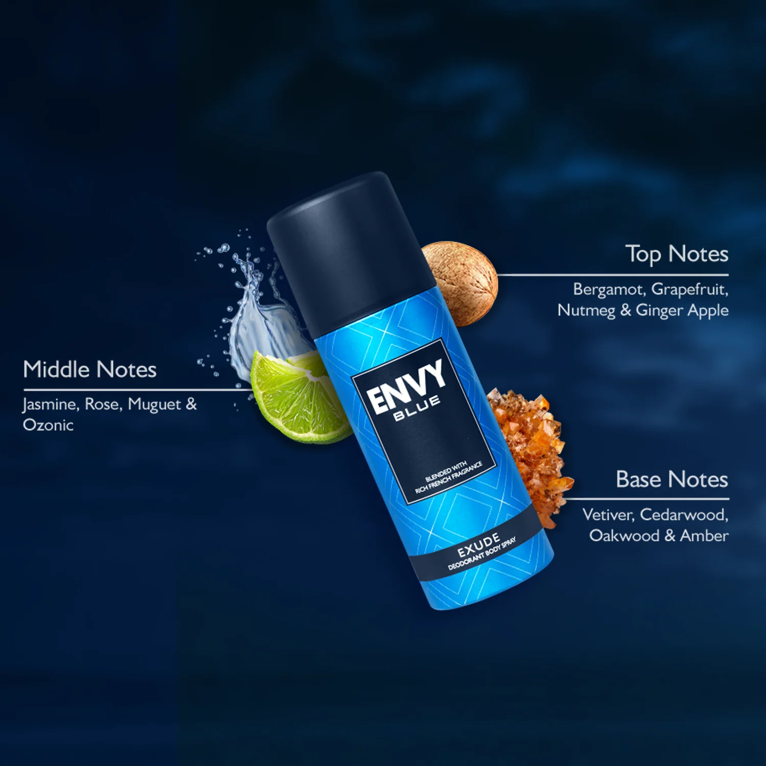 Envy Pack of 2 Deos for Men (Vibe + Exude) - 165ml Each - Image 6