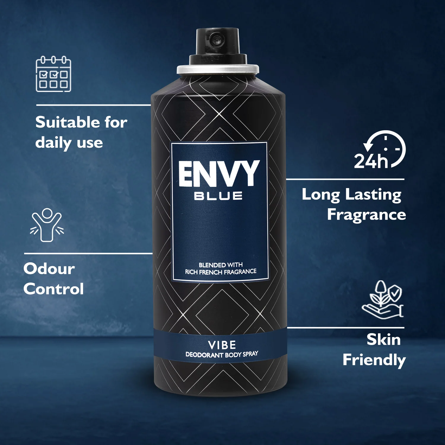Envy Vibe Deodorant Spray (Pack of 3) - 165ml Each - Image 4