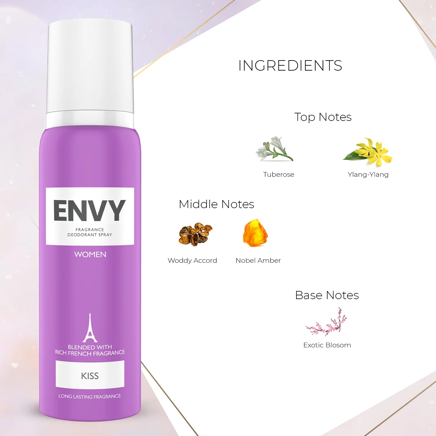 ENVY Kiss Deodorant For Women - 120ml - Image 3