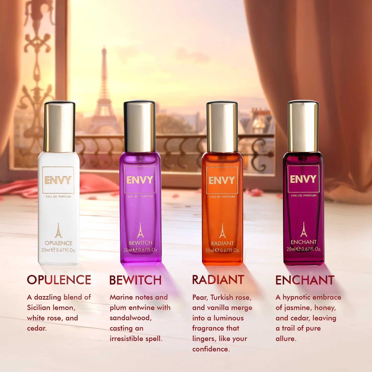 ENVY Luxury Perfume Gift Set for Women - 4x20ml - Image 4