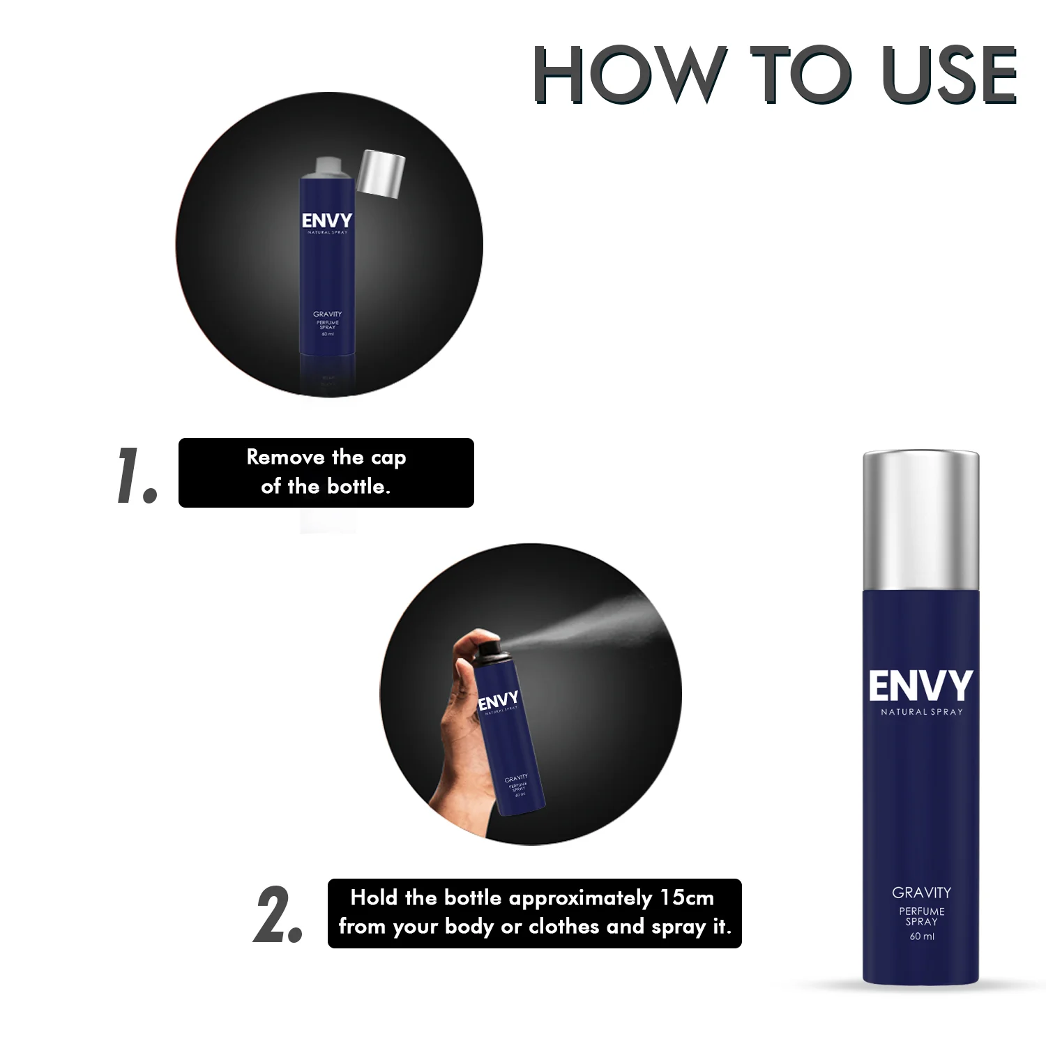 ENVY Pack of 2 Gravity Perfumes For Men - 60ml Each - Image 7