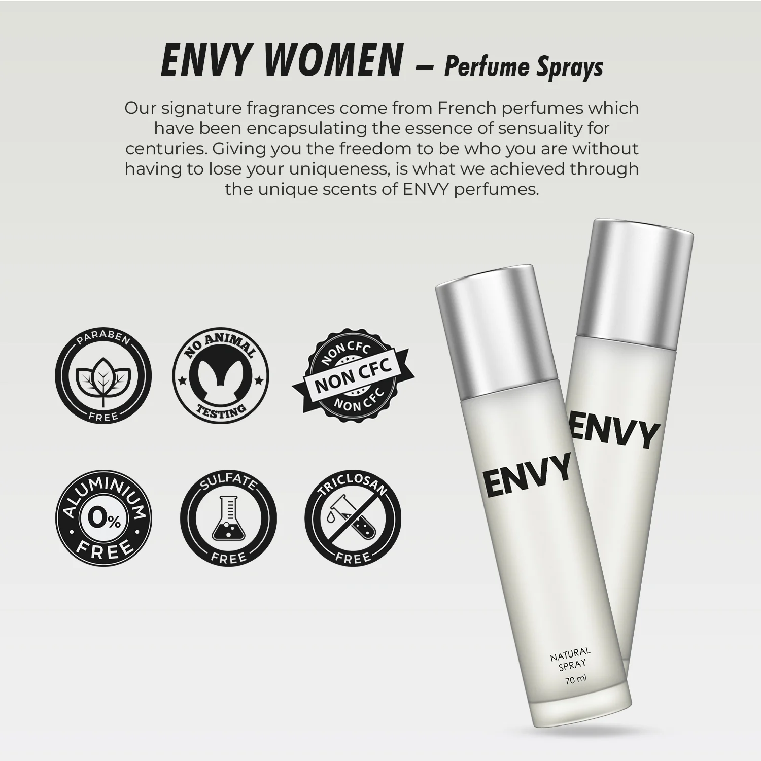 ENVY Natural Spray Perfume for Women - 70ml - Image 5