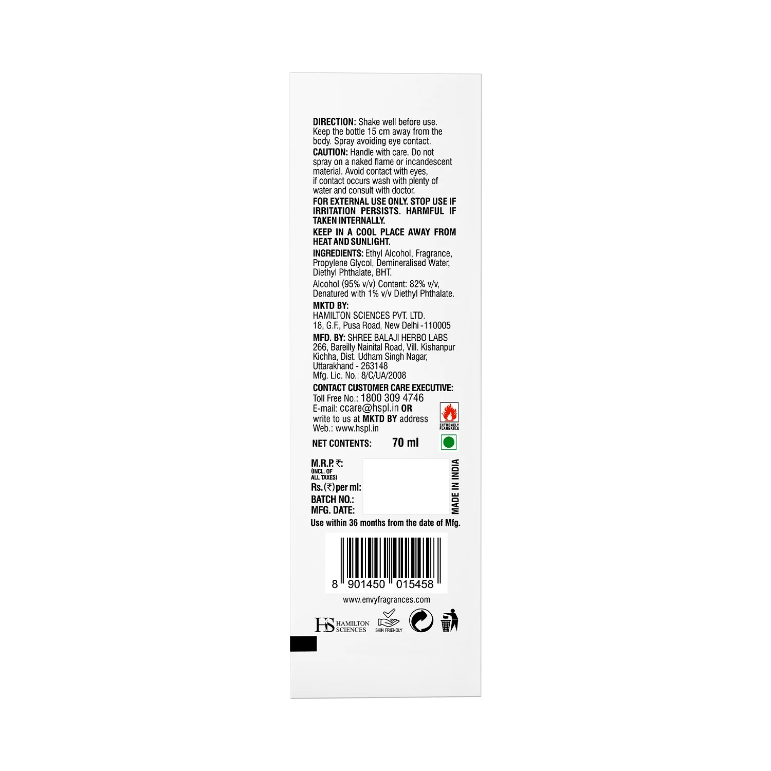 ENVY Natural Spray Perfume for Women - 70ml - Image 8