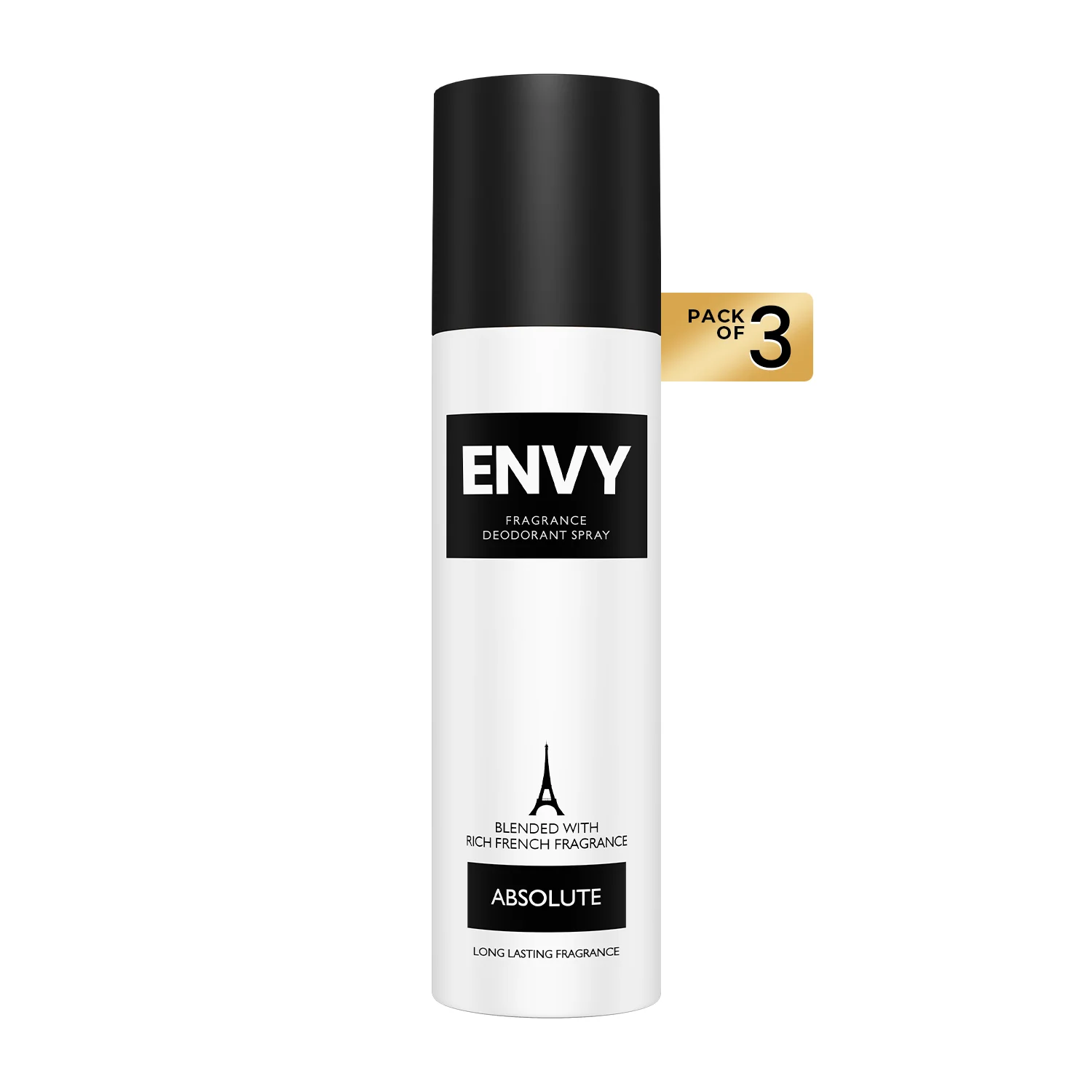 ENVY Pack of 3 Absolute Deos For Men - 140ml Each