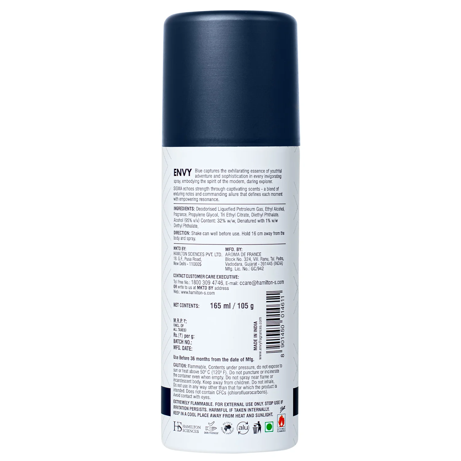 Envy Pack of 2 Deos For Men (Sigma 165ml + Dark 140ml) - Image 3
