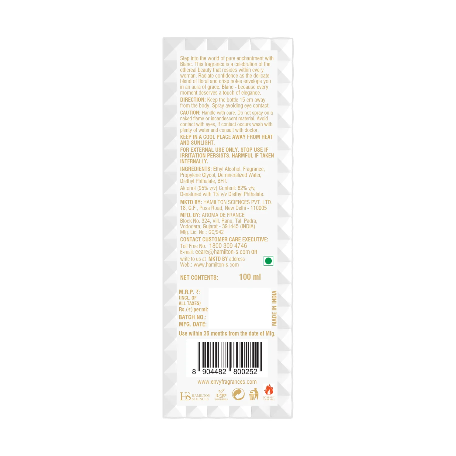 ENVY BLANC Perfume For Women - 100ml - Image 8
