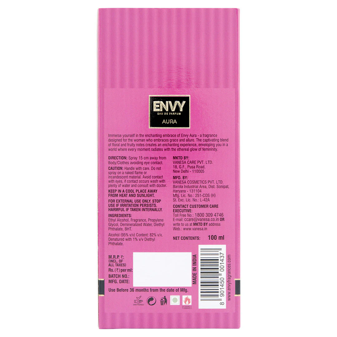 ENVY Pack of 3 Perfumes For Women (Aura + Charm + Blanc) - 100ml Each - Image 3
