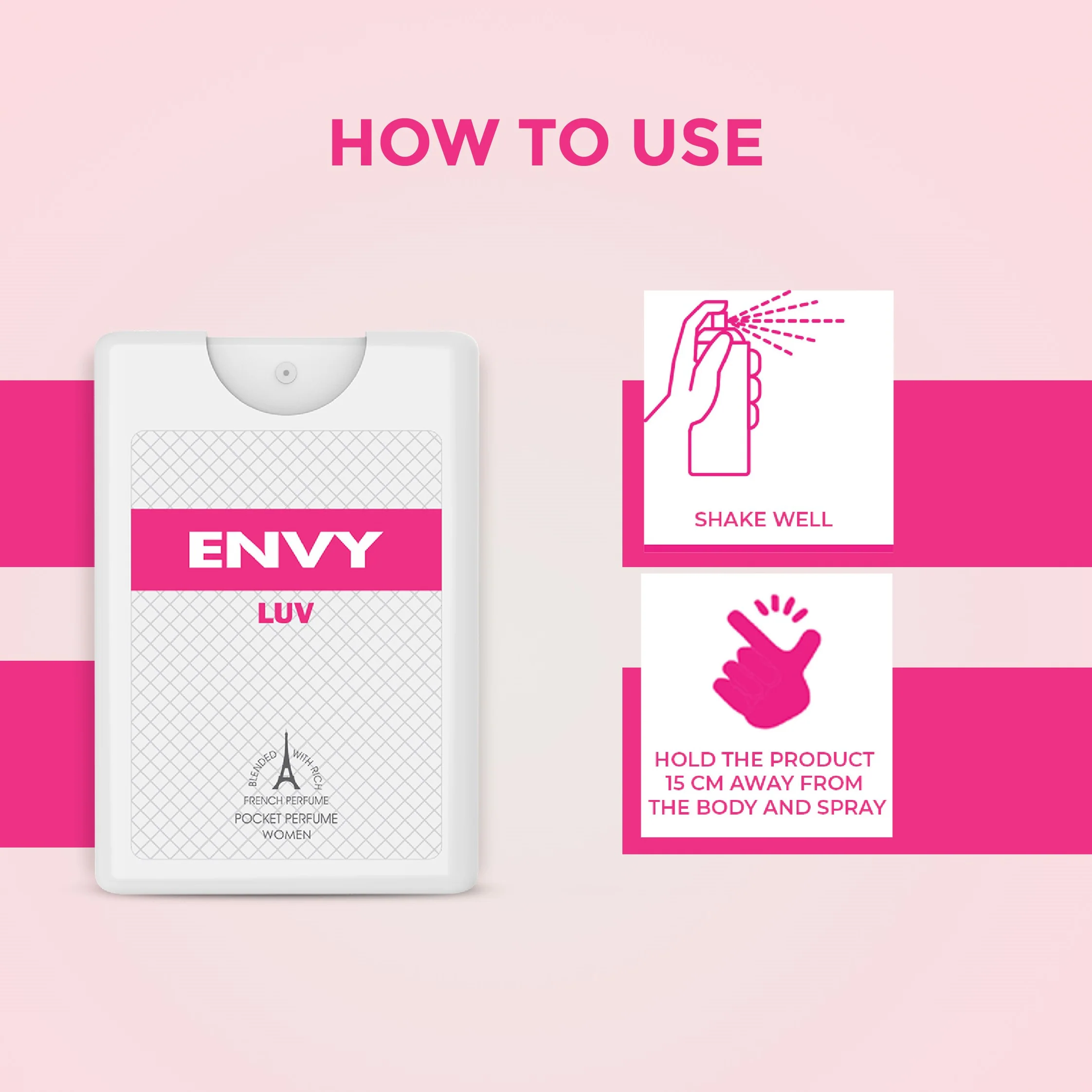 ENVY Pack of 3 Luv Pocket Perfumes - 18ml Each - Image 3