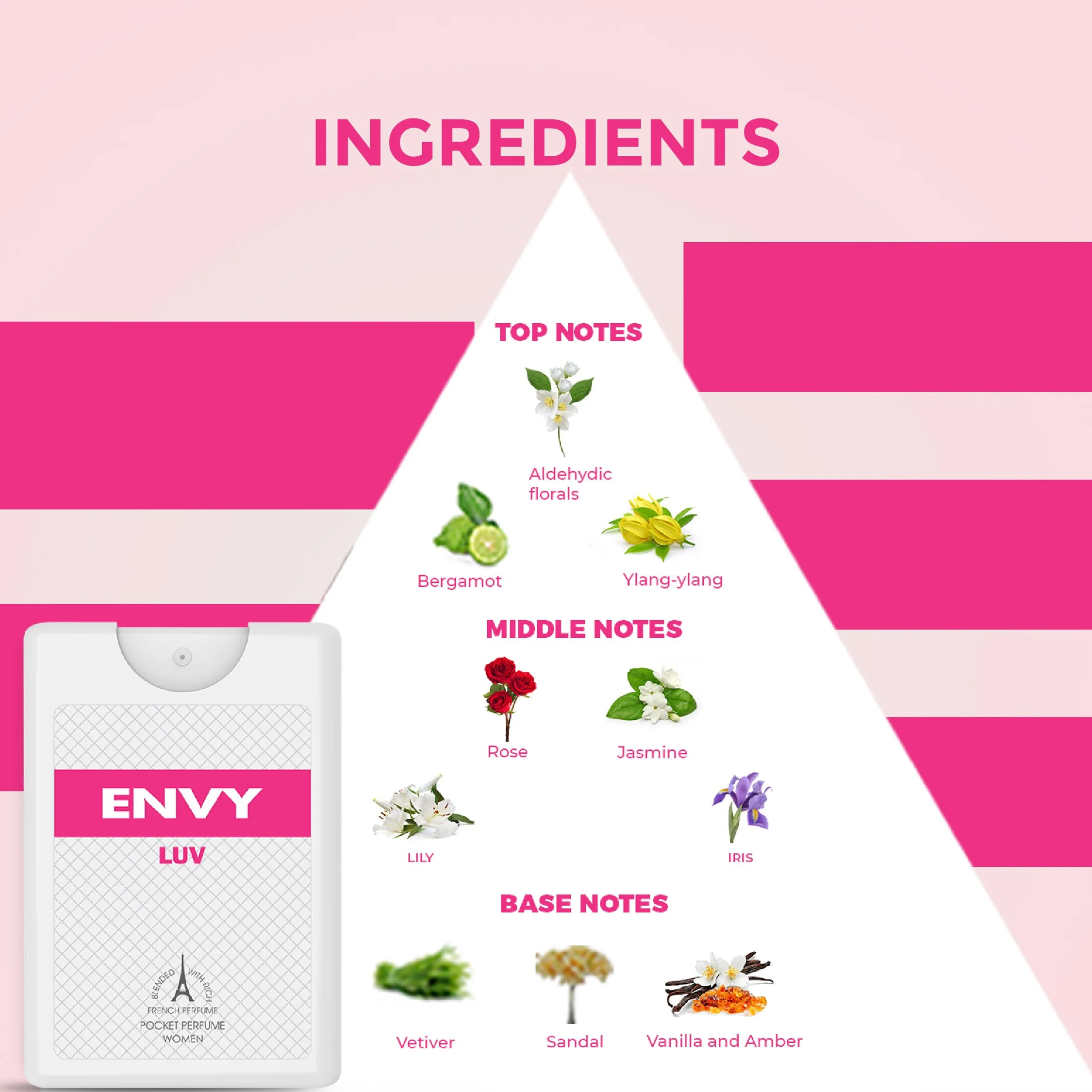 ENVY Pack of 3 Luv Pocket Perfumes - 18ml Each - Image 5