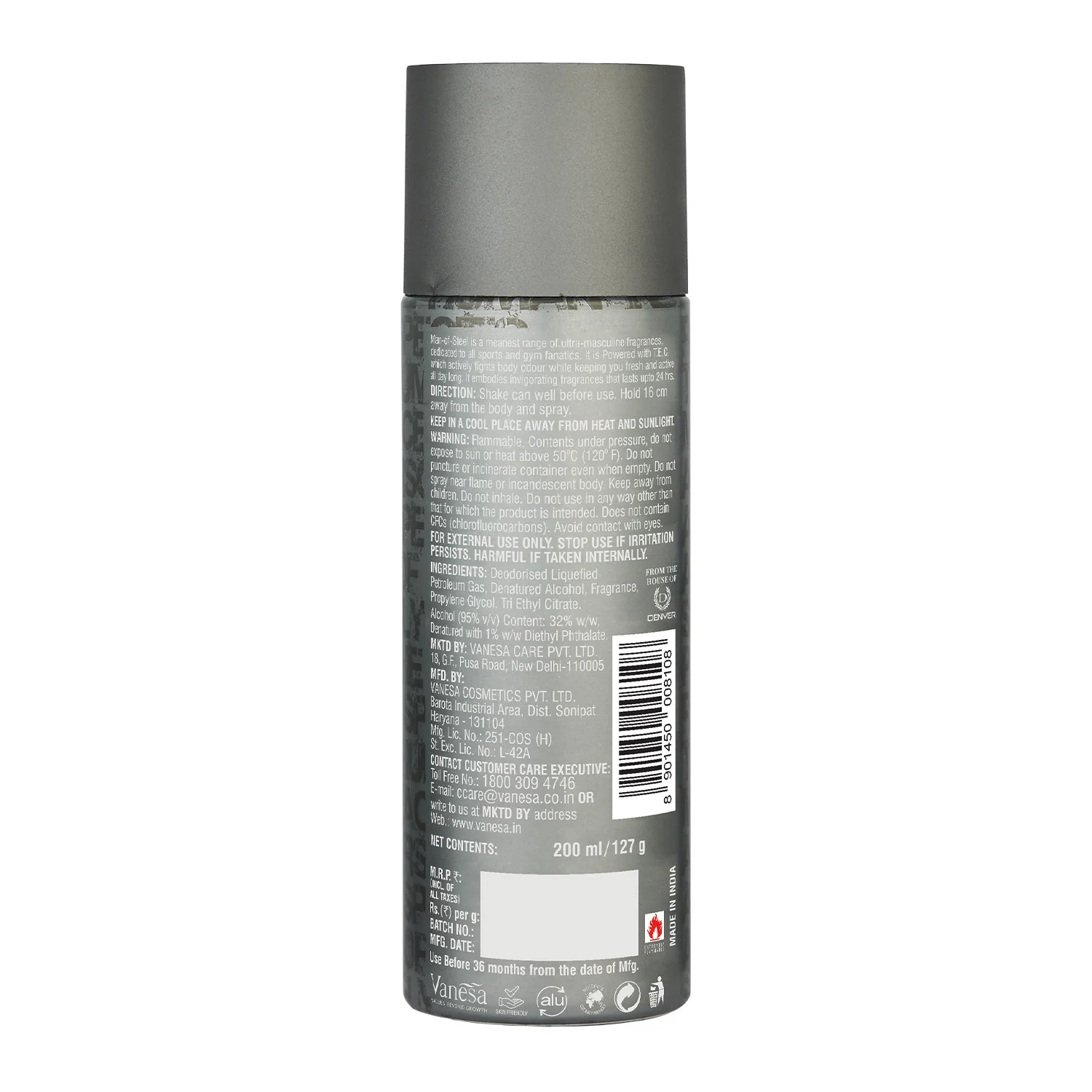 Drill Deodorant 200ML - Man of Steel - Image 2