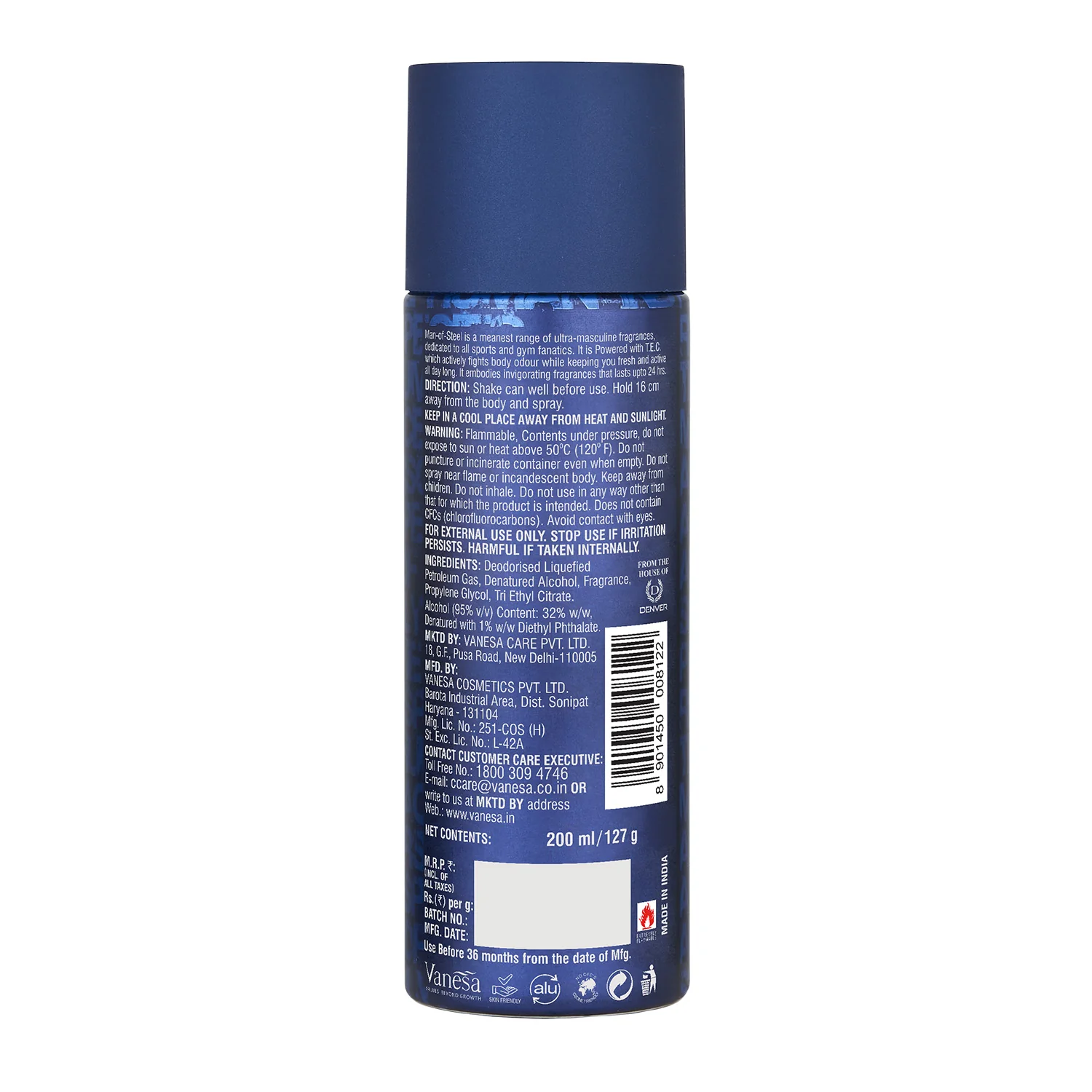 Challenge Deodorant 200ML - Man of Steel - Image 2