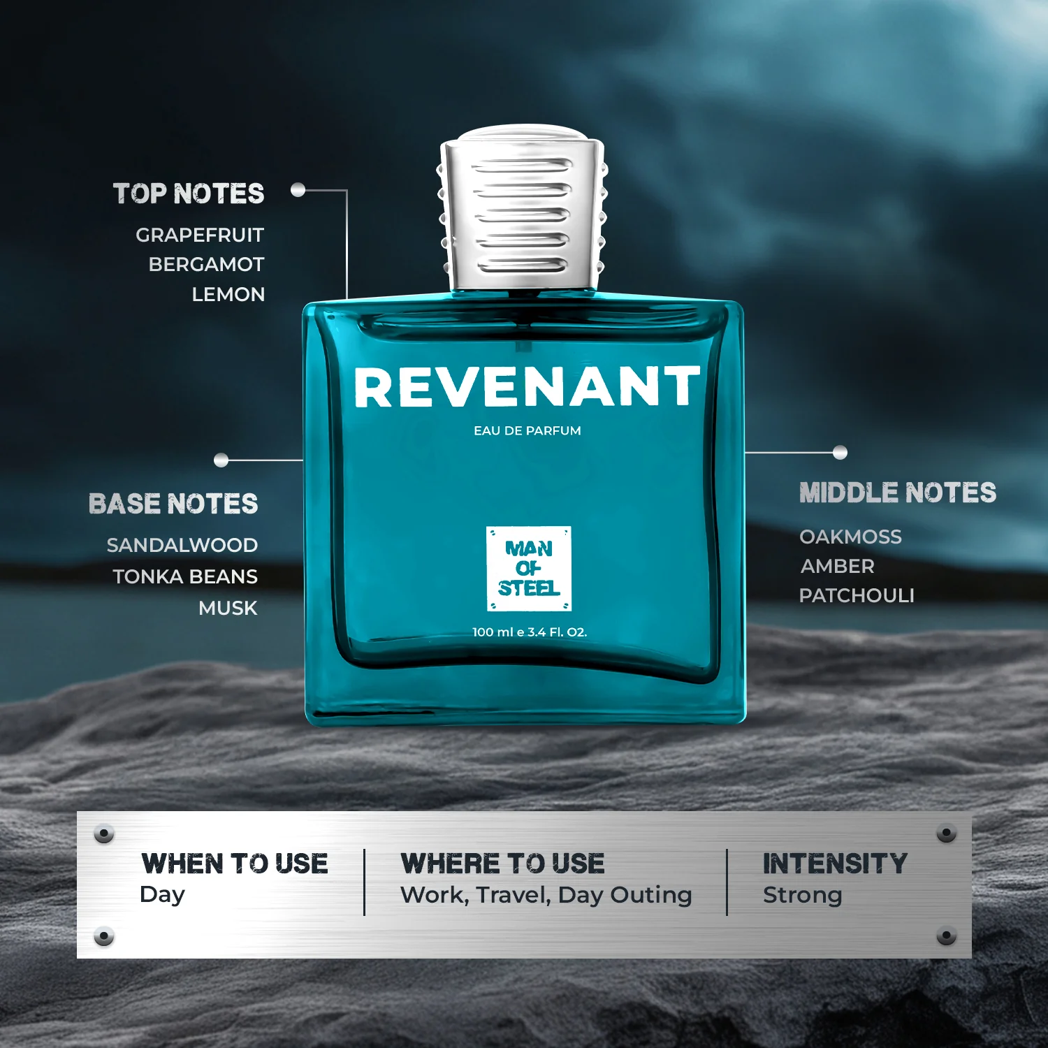 Revenant Perfume 100ml - Man of Steel - Image 3