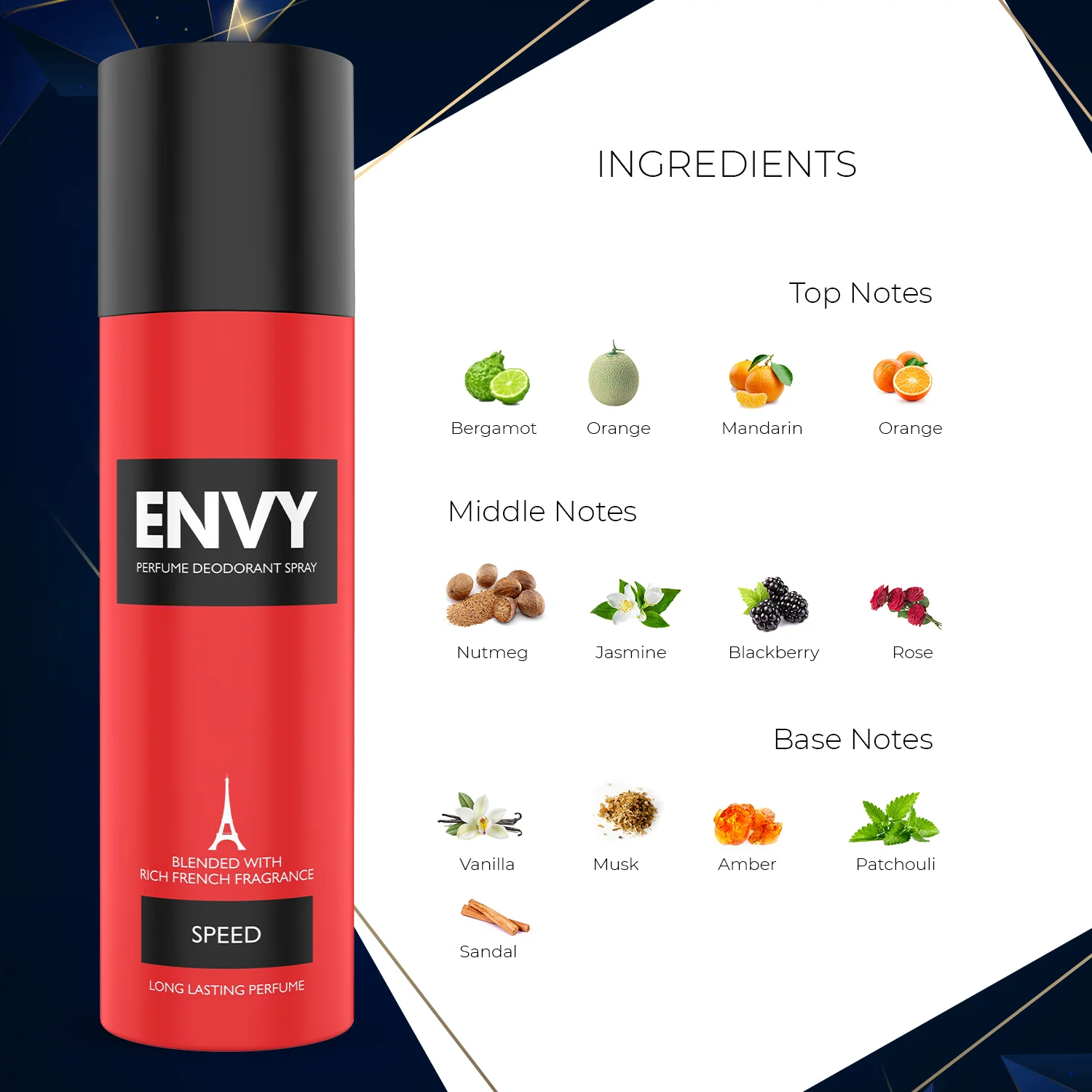 ENVY Speed Deodorant For Men - 120ml - Image 6