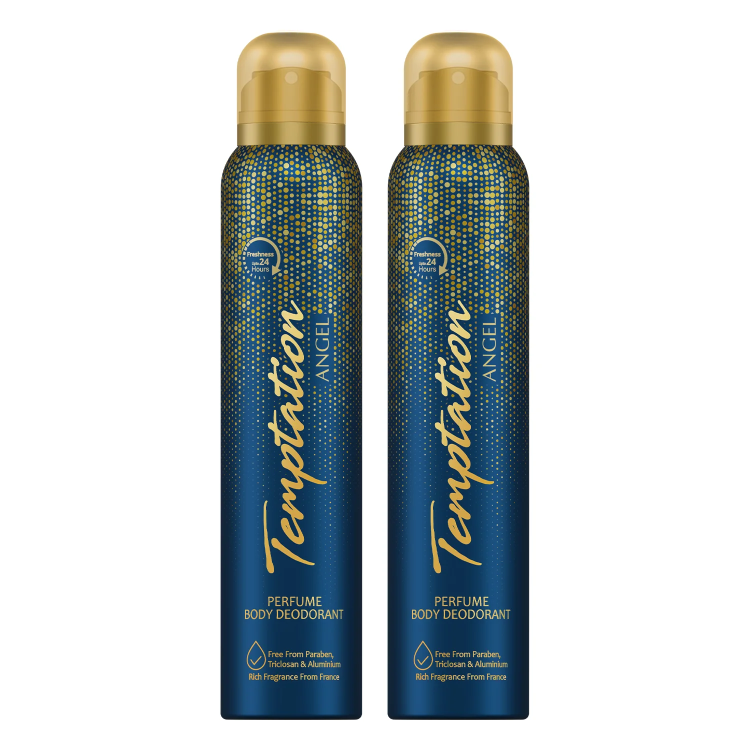 TEMPTATION Pack of 2 Angel Perfume Body Deodorant For Women - 150ml Each