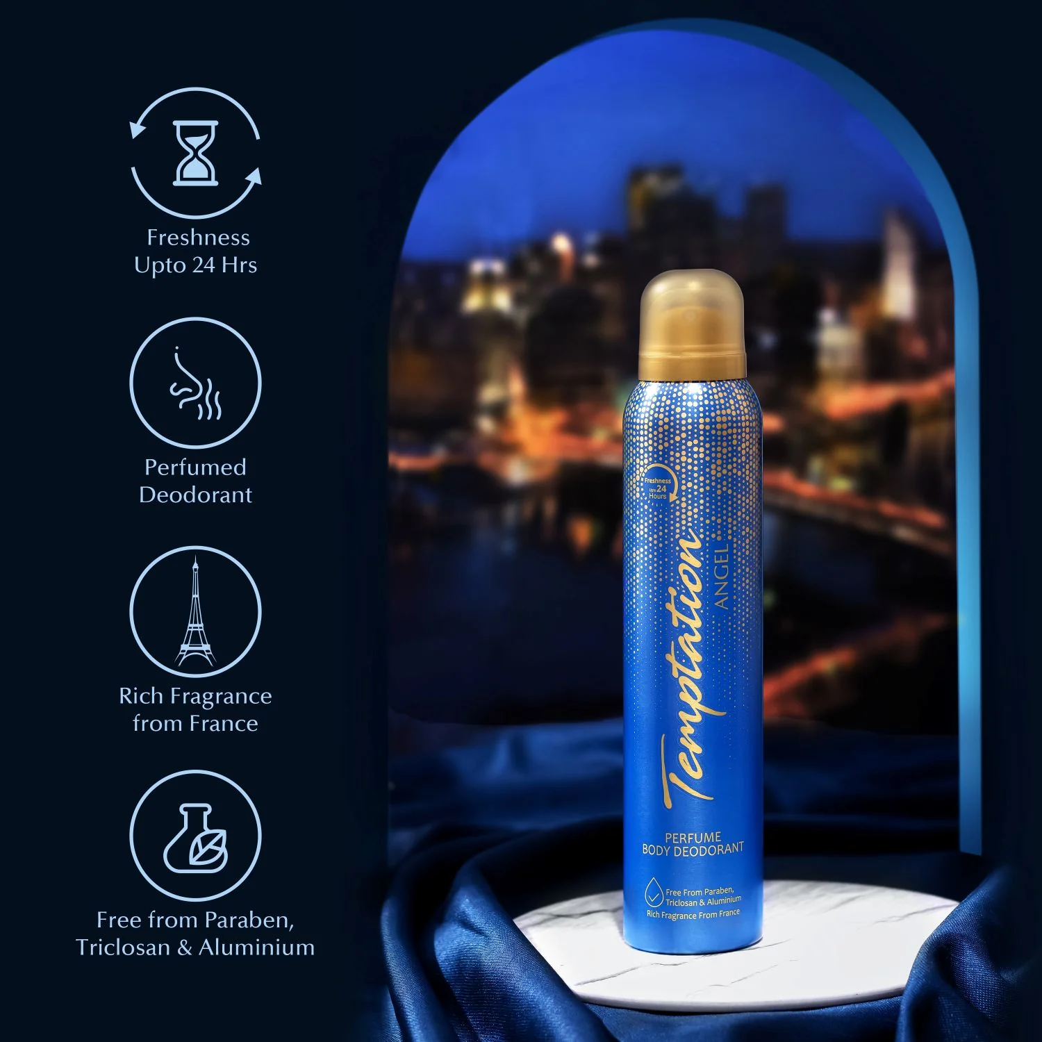 TEMPTATION Pack of 2 Angel Perfume Body Deodorant For Women - 150ml Each - Image 4