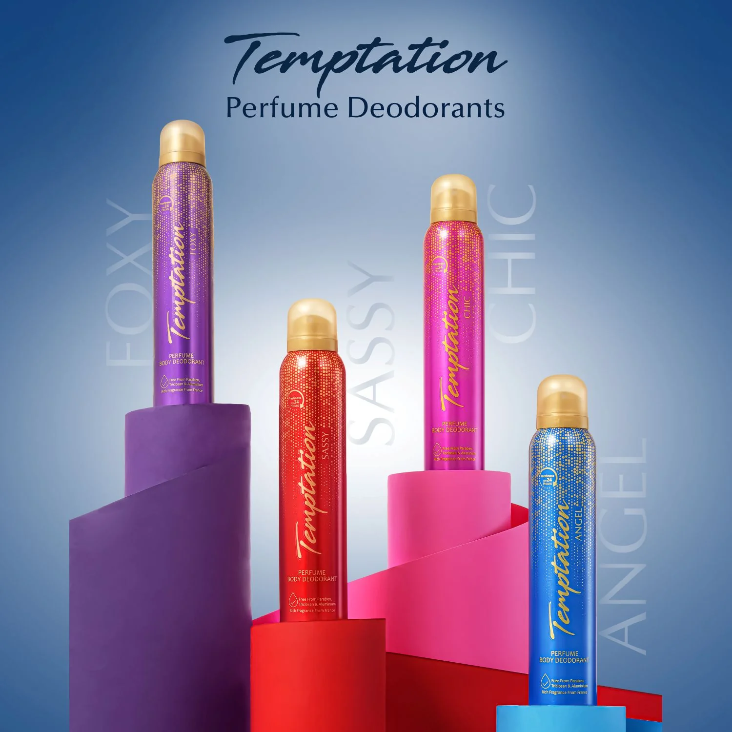 TEMPTATION Pack of 2 Angel Perfume Body Deodorant For Women - 150ml Each - Image 6