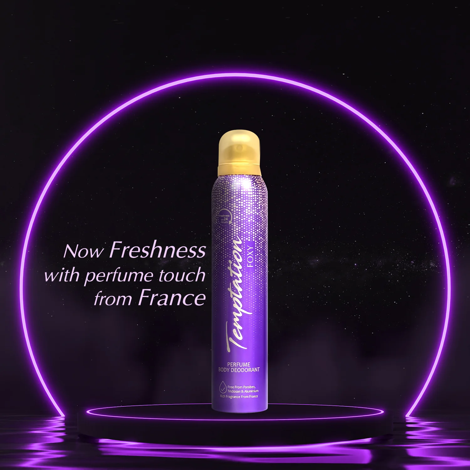 TEMPTATION Foxy Perfume Body Deodorant For Women 150ml - Image 3