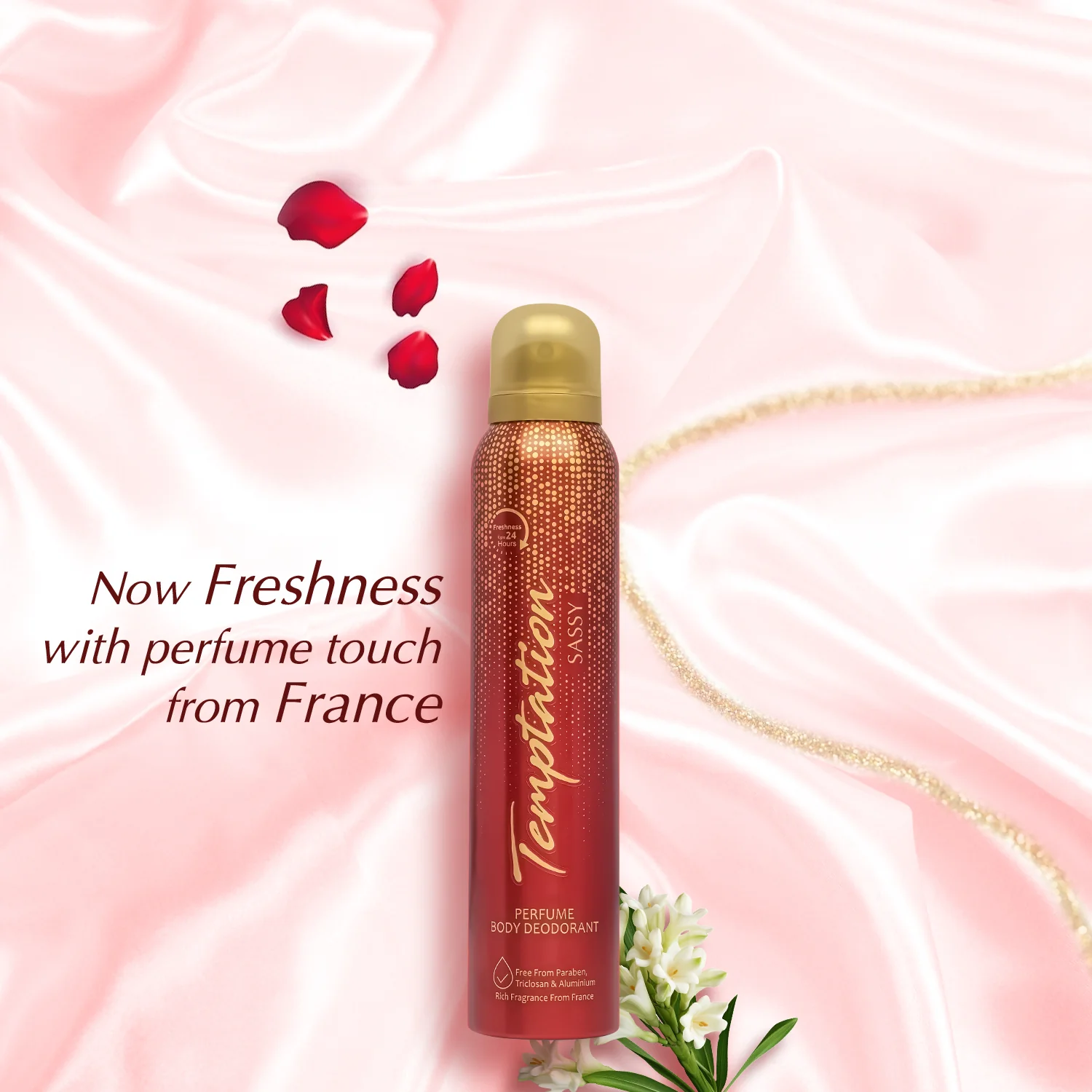TEMPTATION Sassy Perfume Body Deodorant For Women 150ml - Image 2