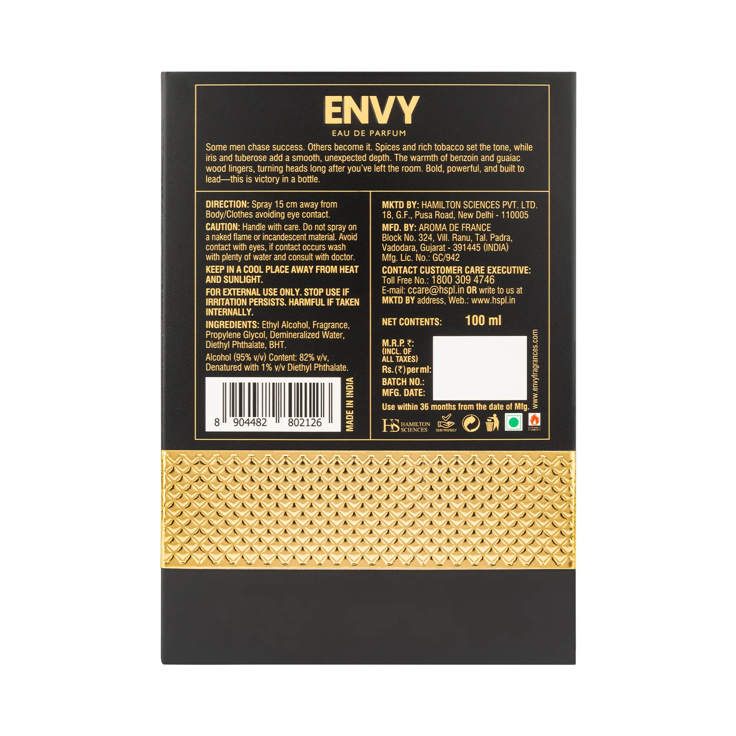 Envy Triumph Perfume for Men - 100ml - Image 8
